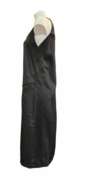 European Culture, Halterneck-Kleid in schwarz mit Gummizug