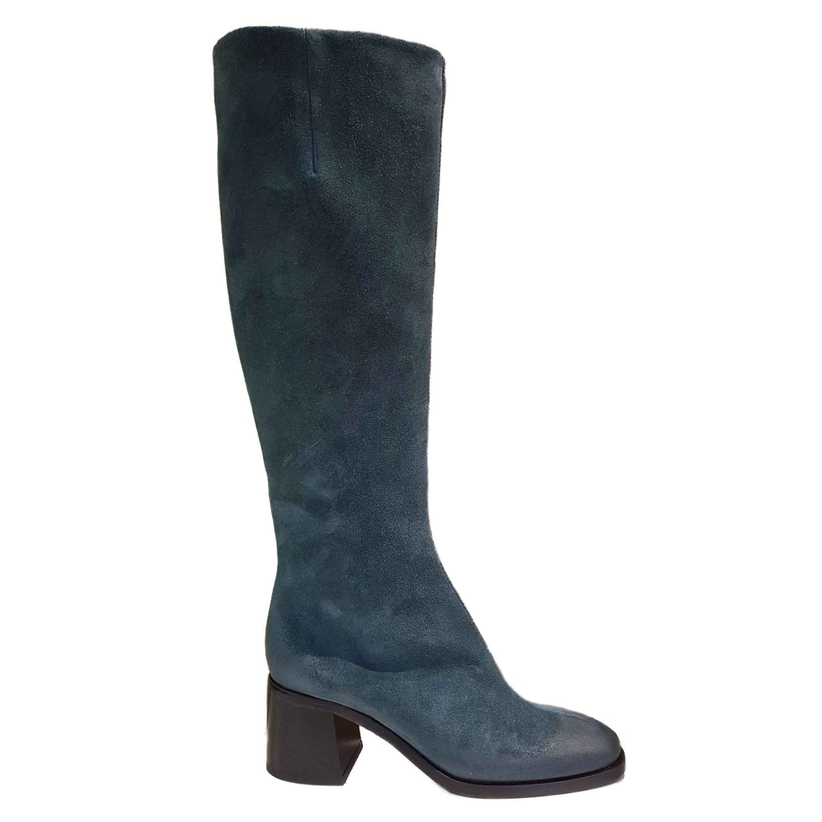 Fabio Rusconi, Wildleder-Langschaftstiefel in Petrol – Schuhe by