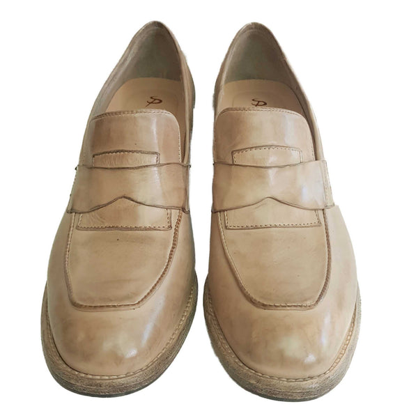 Paul Silence, beiger Loafer im Vintage-Look