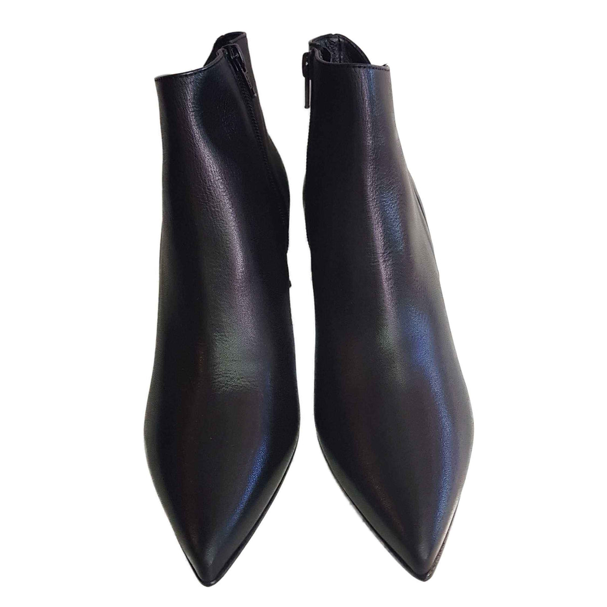 Luxus Stiefelette Spitz Flach Bild