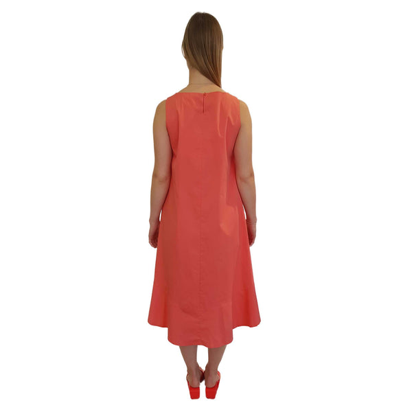 Vicario Cinque, Astrid, A-Linien Kleid in Wassermelone