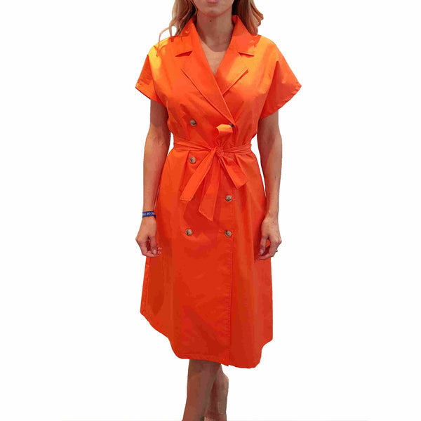 Vicario Cinque,  Aliana Hemdblusenkleid in leuchtendem Orange