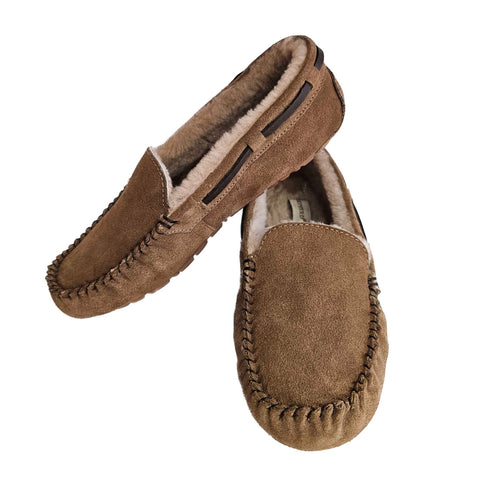 Shepherd, Mirre, cognacfarbener Loafer-Hausschuh aus Wildleder