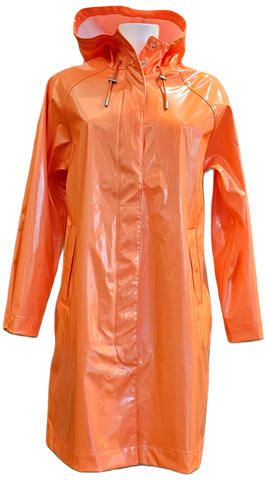 Ilse Jacobsen, leichter Regenmantel, RAIN 222G in Hot orange