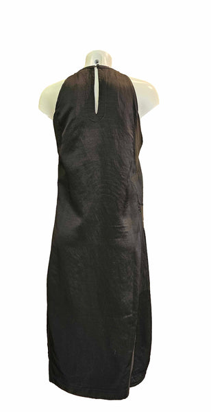 European Culture, Halterneck-Kleid in schwarz mit Gummizug