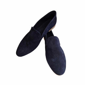 Milliways, Wildleder-Slipper in Dunkelblau