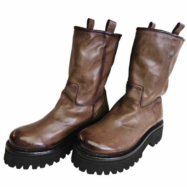 Cordwainer, weiche Lederstiefelette mit Lammfell gefüttert