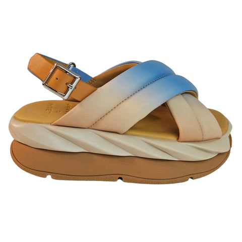 4CCCCEES, Mellow Me, Dessert, Sandale in Himmelblau-Beige