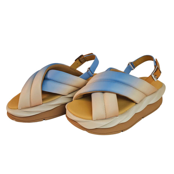 4CCCCEES, Mellow Me, Dessert, Sandale in Himmelblau-Beige