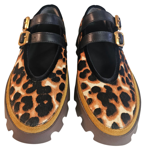 4CCCCEES, Ponyfell Ballerina TURA BALLET in Leoprint