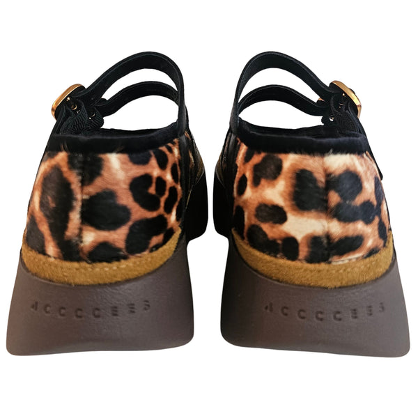 4CCCCEES, Ponyfell Ballerina TURA BALLET in Leoprint