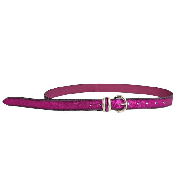 B.Belt, pink-metallicfarbener Gürtel