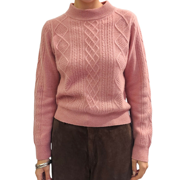 BTF, Pullover mit Rautenoptik in Altrosa