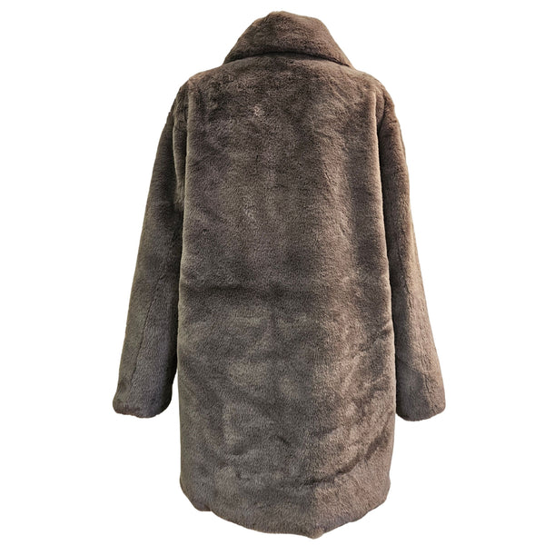 BTF, Fake Fur Mantel in Taupe