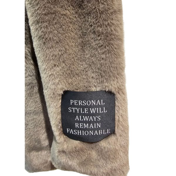 BTF, Fake Fur Mantel in Taupe