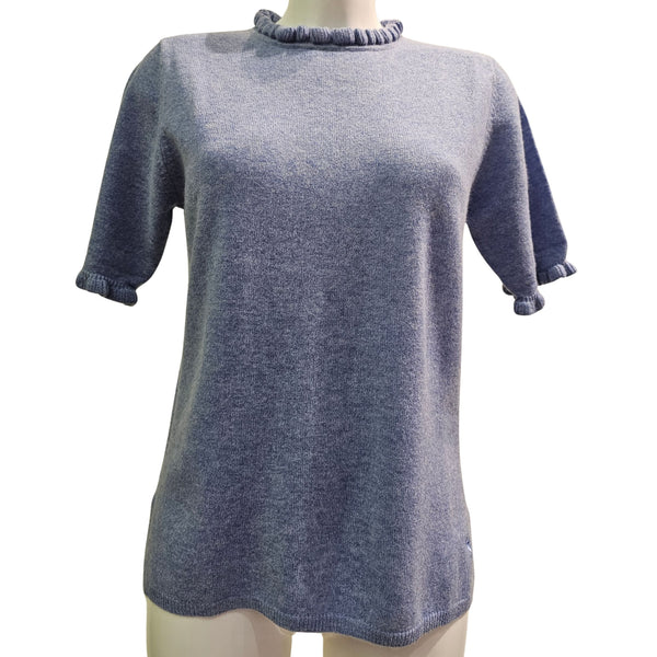 BTF, Kurzarmpullover in Jeansblau