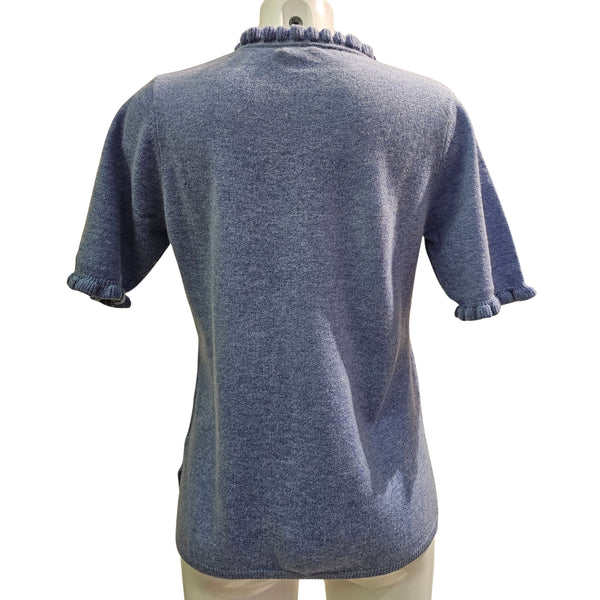 BTF, Kurzarmpullover in Jeansblau