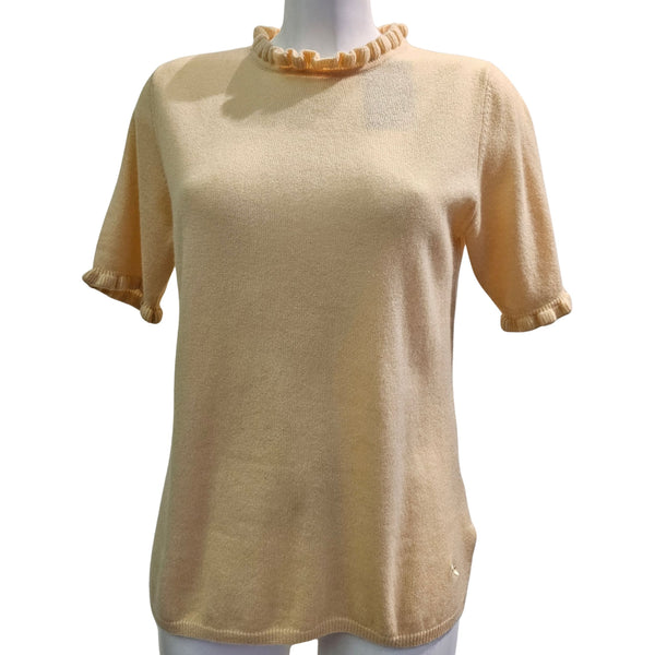 BTF, Kurzarmpullover in Vanille