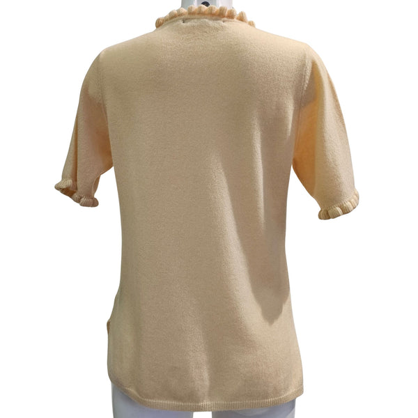 BTF, Kurzarmpullover in Vanille