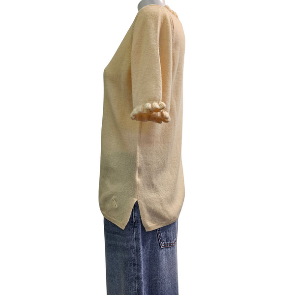 BTF, Kurzarmpullover in Vanille