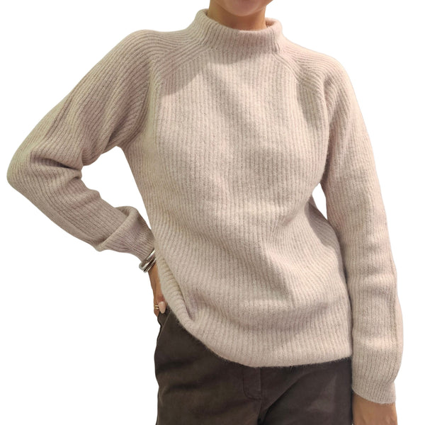 BTF, Pullover in Rippenoptik in Beige