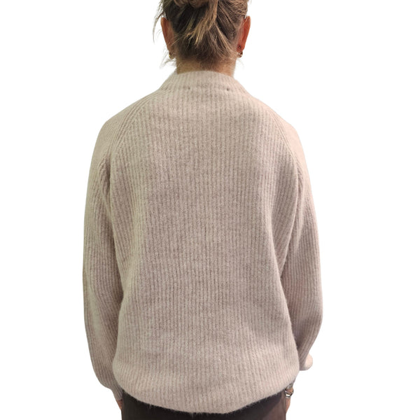 BTF, Pullover in Rippenoptik in Beige