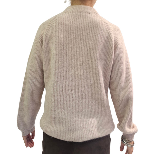 BTF, Pullover in Rippenoptik in Beige
