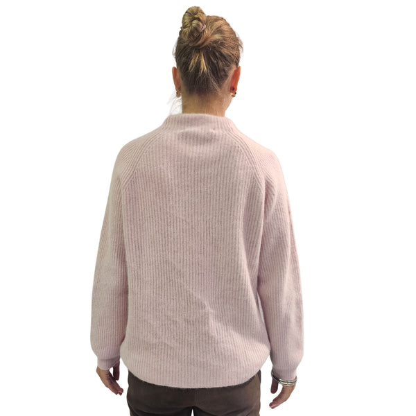 BTF, Pullover in Rippenoptik in Rosé
