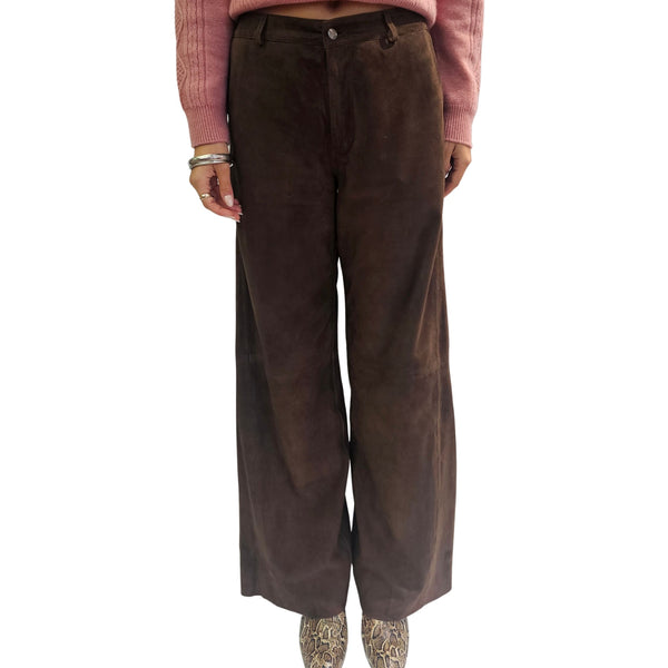 BTF, Velour Lederhose in Dark Chocolate