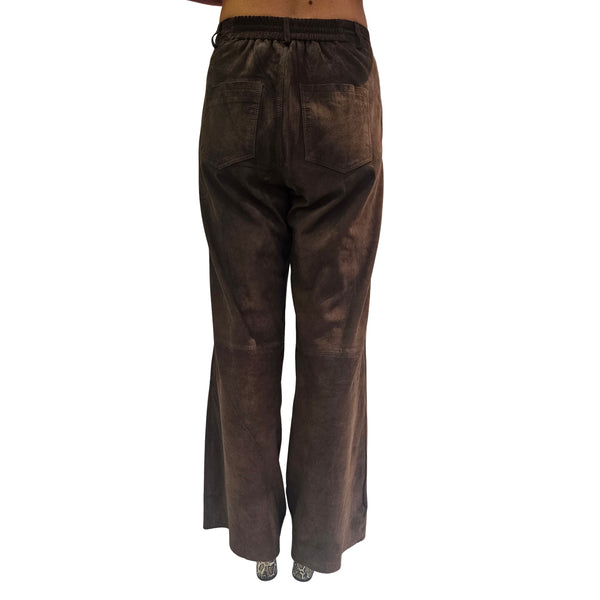 BTF, Velour Lederhose in Dark Chocolate