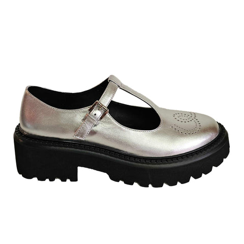 Bibi Lou, Riemchenschuhe in Silber