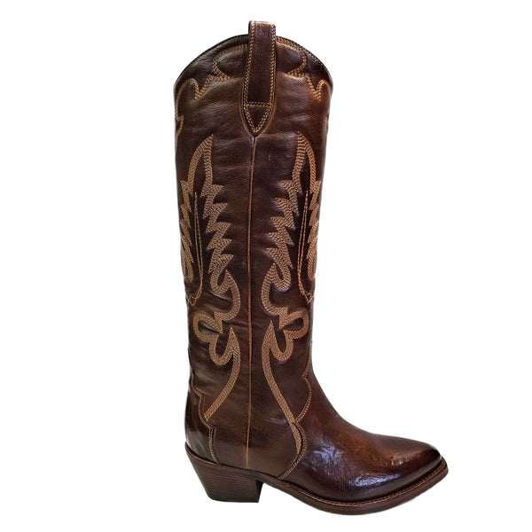 La Bottega di Lisa, cognacfarbener Cowboystiefel