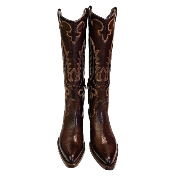 La Bottega di Lisa, cognacfarbener Cowboystiefel