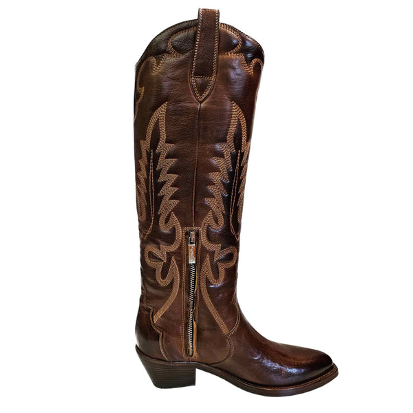 La Bottega di Lisa, cognacfarbener Cowboystiefel