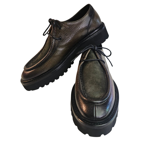 CALCE, Schnürschuh in Oliv
