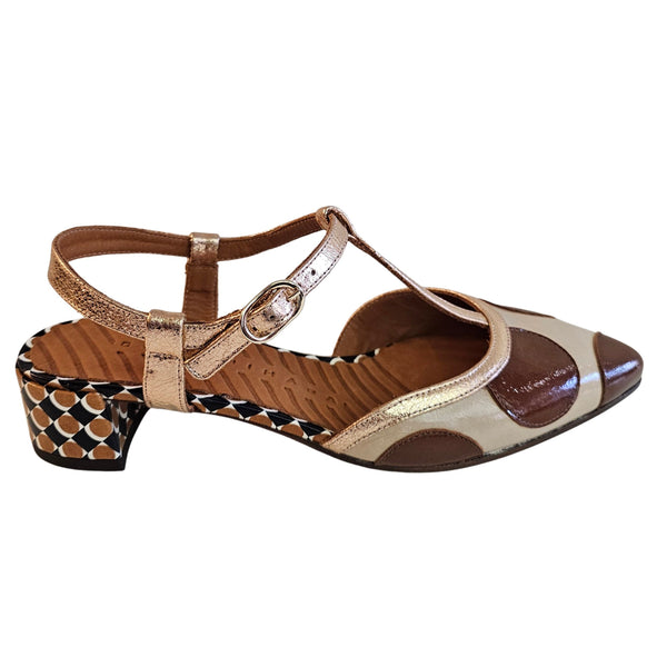 Chie Mihara, HAMEL, Riemchenschuh in Beige/Braun