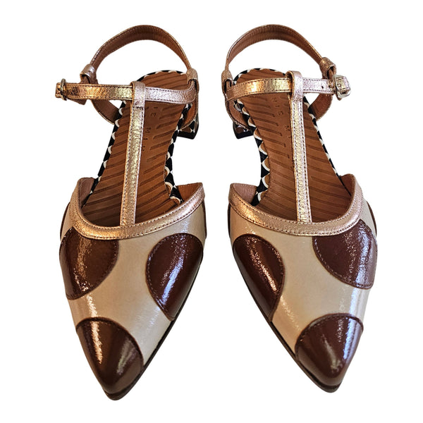 Chie Mihara, HAMEL, Riemchenschuh in Beige/Braun