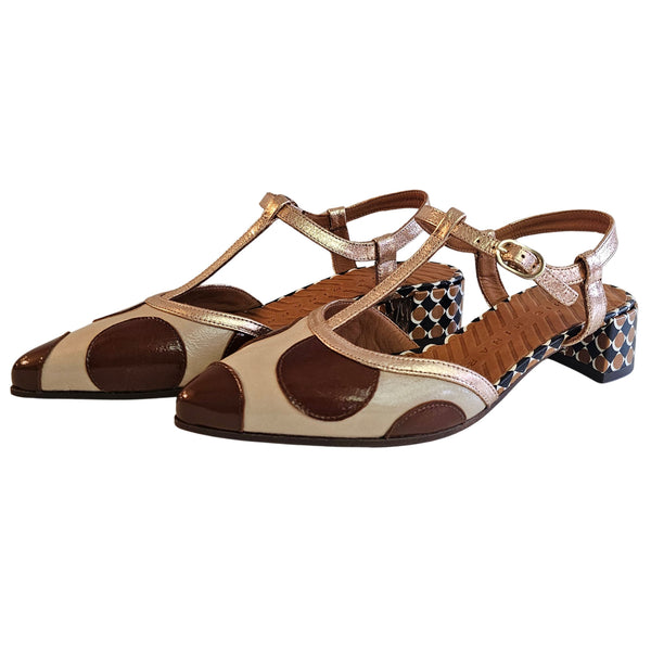 Chie Mihara, HAMEL, Riemchenschuh in Beige/Braun