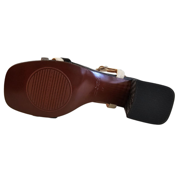 Chie Mihara, Sandalette, LILUCE in Schwarz, Beige, Silber