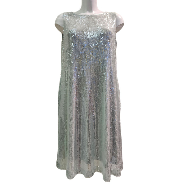 Vicario Cinque, Etuikleid ADORINA mit Pailletten in Mintgrün