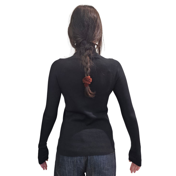 Vicario Cinque, MARBELLA, Rollkragenpullover in Schwarz