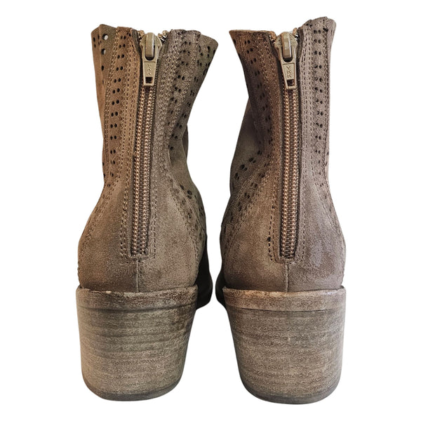 CURIOSITÉ, Cowboystiefelette in Taupe