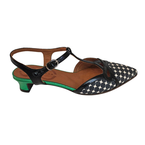 Chie Mihara, Sling, HENE in Schwarz,Creme
