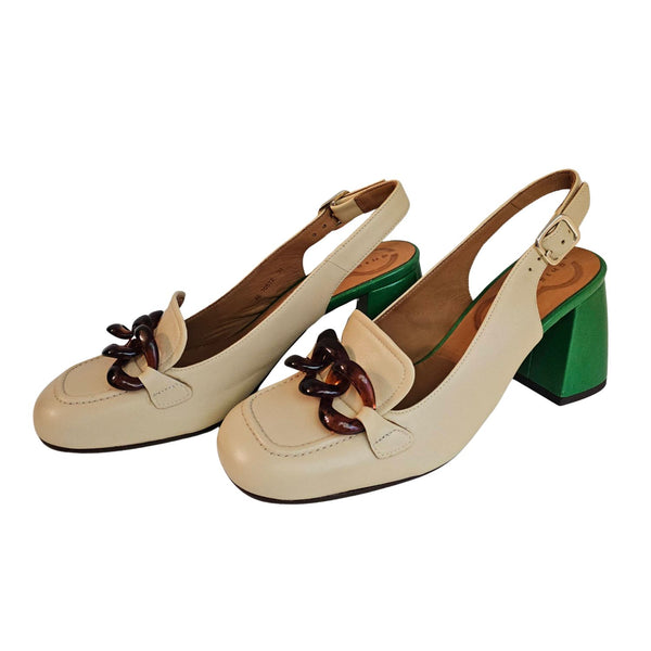 Chie Mihara, Sling, SOPEL in Beige Grün