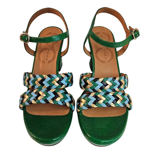 Chie Mihara, Plateau Sandalette, KECIFE in Grün