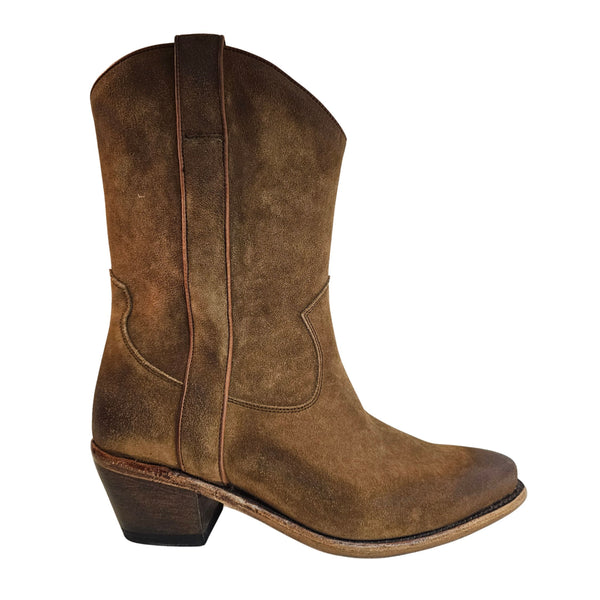 Cordwainer, Cowboystiefel mit halblangem Schaft in Cognac