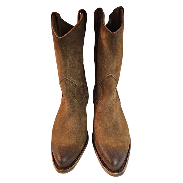Cordwainer, Cowboystiefel mit halblangem Schaft in Cognac
