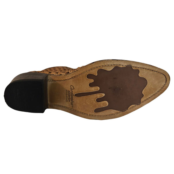 Cordwainer, Flechtlederstiefelette in hellem Cognac