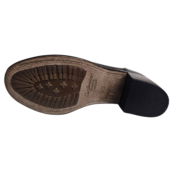 Cordwainer, schwarze Glattleder Stiefelette mit Absatz