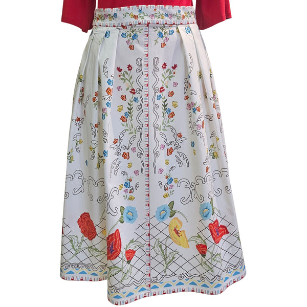 Marianna Déri, Faltenrock HANNA mit Blumenprint